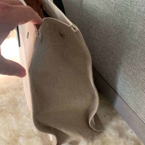 Rive Gauche large Tote Bag in printed canvas and leather - Picture 2 of 14